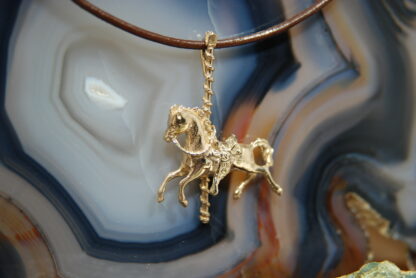 Carousel Horse 14kt Gold Pendant    RJ123.  * - Image 4