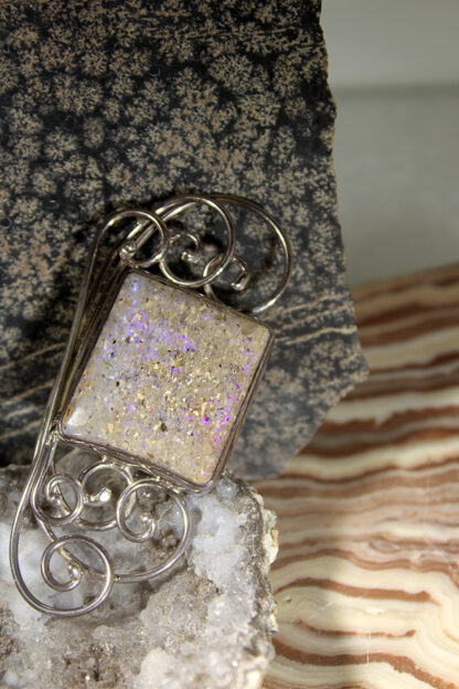 Gray LA Opal Pin/Pendant - F388.  * - Image 3