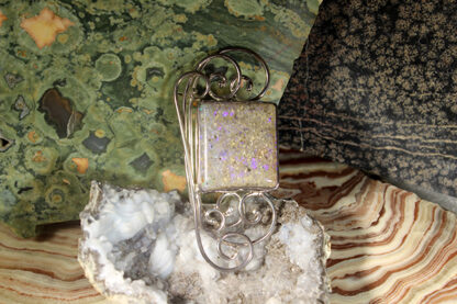 Gray LA Opal Pin/Pendant - F388.  * - Image 4