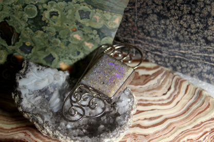 Gray LA Opal Pin/Pendant - F388.  * - Image 5