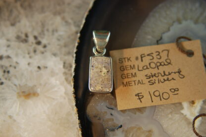'Purple glow" LA Opal  Pendant - F537.  * - Image 2