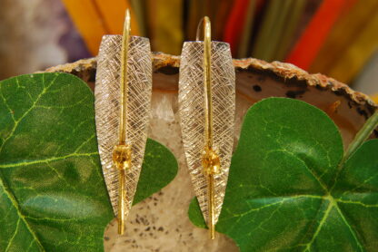 Contemporary Shield Silver Earrings    RJ520. * - Image 4