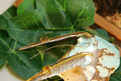 Contemporary Shield Silver Earrings    RJ520. * - Image 5