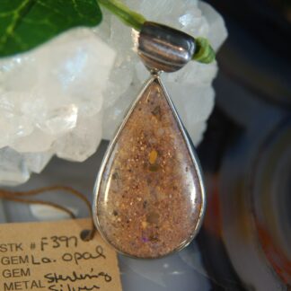 Rusty Brown  LA Opal -Tear Drop Pendant - F397.  *