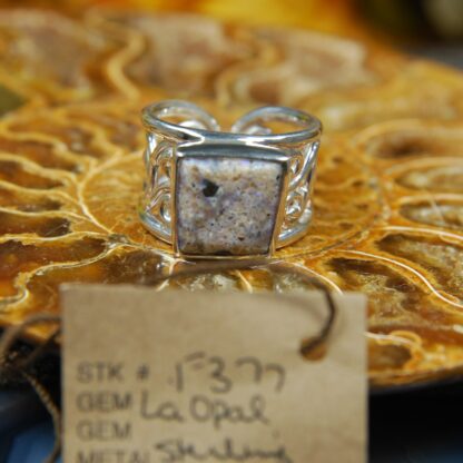 Scroll Wire Work LA Opal Ring - F377.  * - Image 2
