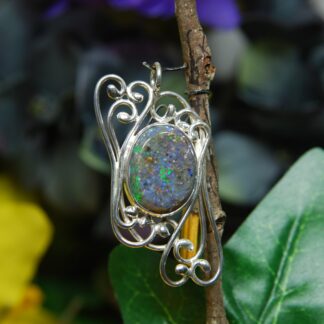 Handmade Wire Work LA Opal Pendant - F350.  *