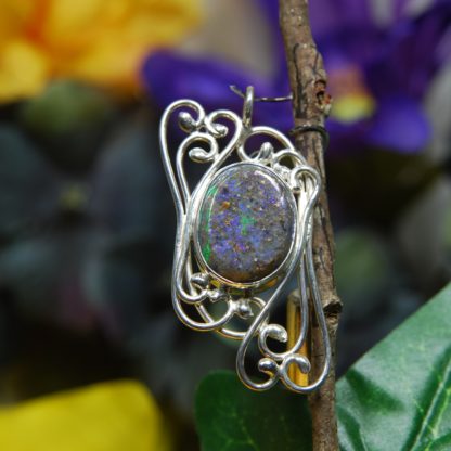 Handmade Wire Work LA Opal Pendant - F350.  * - Image 3