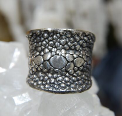 Sting Ray Sterling Silver Oxidize Ring.     RJ135. *