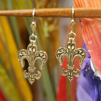 Engraved FDL Vermeil Earrings   RJ148. *