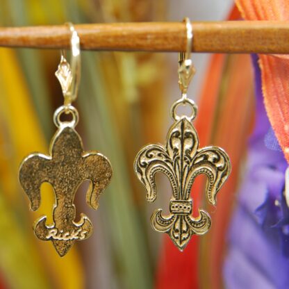 Engraved FDL Vermeil Earrings   RJ148. * - Image 3
