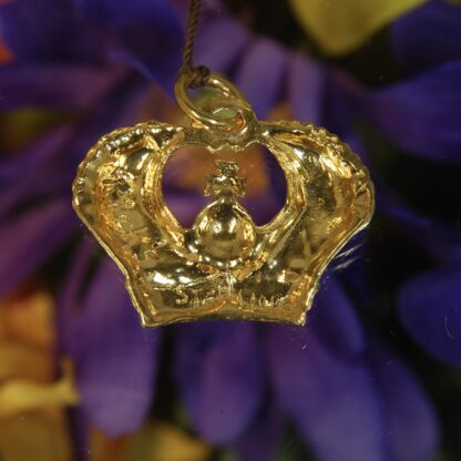 Sterling Silver-Gold Plated Crown Pendant -  RJ103. * - Image 5