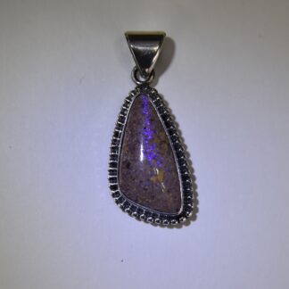 Milgrain Triangle LA Opal Pendant - LA417.  *