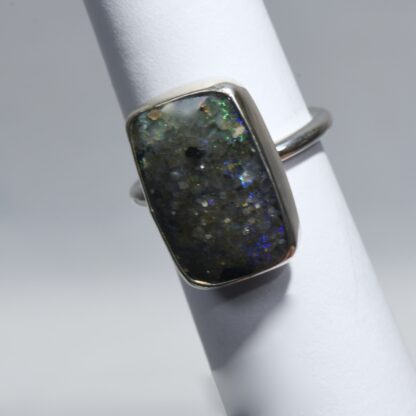 Rectangle Louisiana Opal Ring - LA236.  * - Image 2