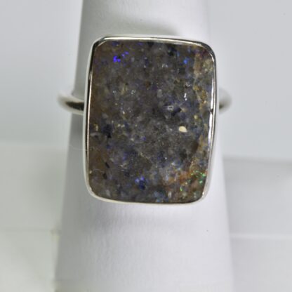 Rectangle Louisiana Opal Ring - LA240.  * - Image 2