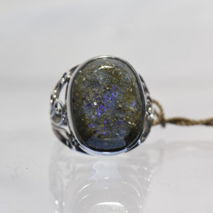 Dark Gray Base LA Opal Ring - LA152.  * - Image 3