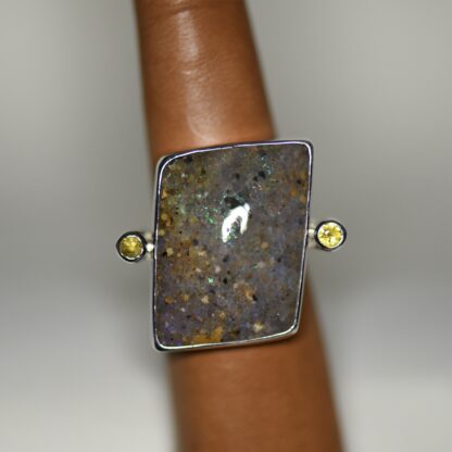 Freeform LA Opal Ring w/ Sapphires - LA183.  * - Image 3