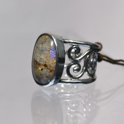 Oval Louisiana Opal Ring - LA165.  * - Image 4