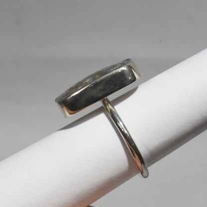 Purple Flashes Rectangle LA Opal Ring -  LA237.  * - Image 5