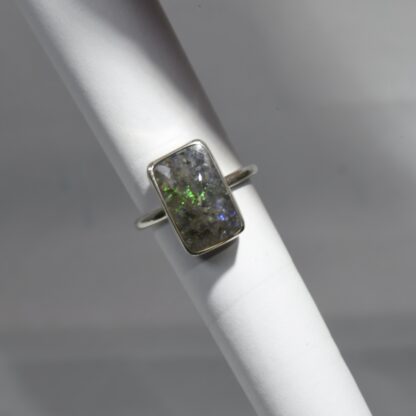 Rectangle Louisiana Opal Ring - LA234.  * - Image 2