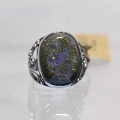 Dark Gray Base LA Opal Ring - LA152.  * - Image 5