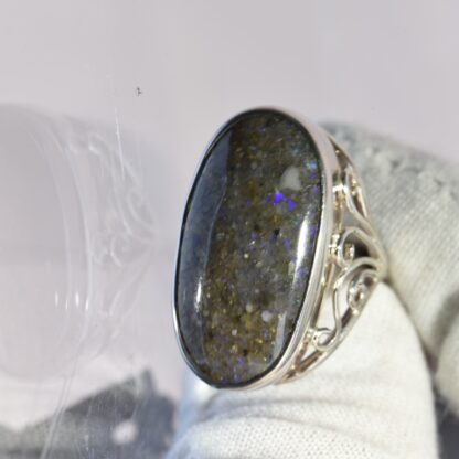 LA Opal Ring - Scroll work design - LA161.  * - Image 5