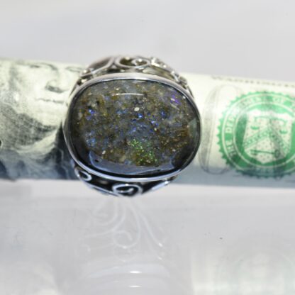 Dark Gray Base LA Opal Ring - LA152.  * - Image 7
