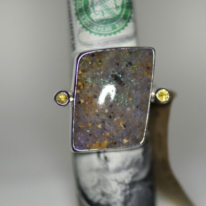 Freeform LA Opal Ring w/ Sapphires - LA183.  * - Image 7