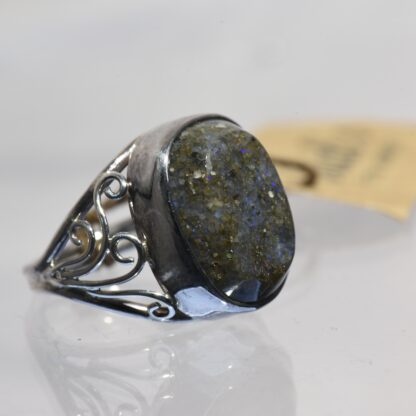Dark Gray Base LA Opal Ring - LA152.  * - Image 4