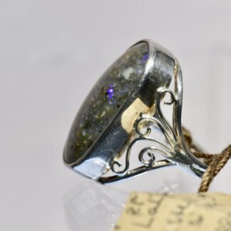 LA Opal Ring - Scroll work design - LA161.  *