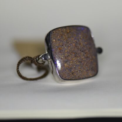 Square Louisiana Opal Ring - LA177.  * - Image 4