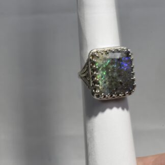 Rectangle LA Opal Ring with Prongs -  LA267.  *