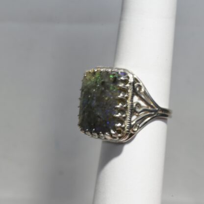 Rectangle LA Opal Ring with Prongs -  LA267.  * - Image 2