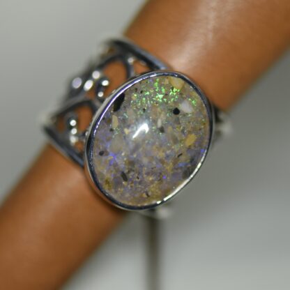 Scroll Style Louisiana Opal Ring - LA187.  * - Image 3