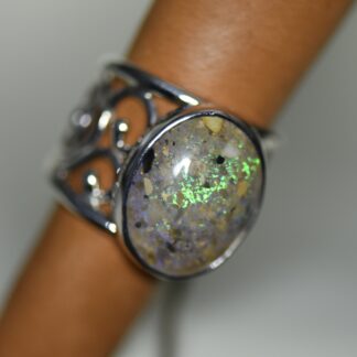 Scroll Style Louisiana Opal Ring - LA187.  *
