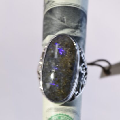 LA Opal Ring - Scroll work design - LA161.  * - Image 2
