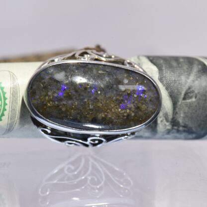 LA Opal Ring - Scroll work design - LA161.  * - Image 3