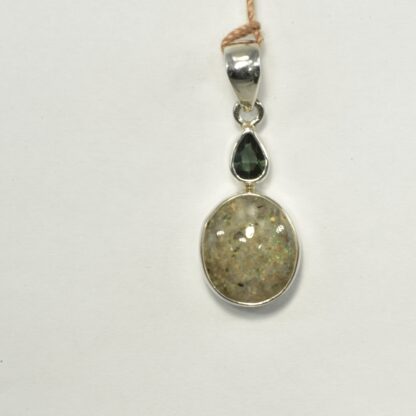 Oval LA Opal - Green Tourmaline Pendant - LA483.  * - Image 5