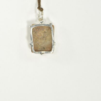 Rectangle, Rusty Brown Base LA Opal Pendant - LA494.  * - Image 7
