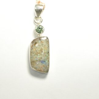 Freeform LA Opal - Zircon Pendant - LA462. *