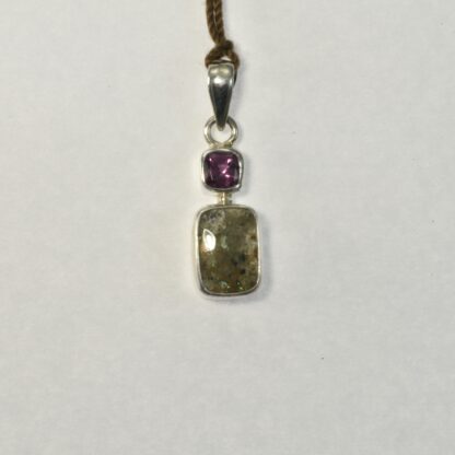 Rectangle - Tourmaline LA Opal Pendant  'Wish Cave'- LA450.  * - Image 2
