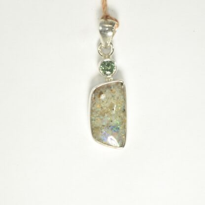 Freeform LA Opal - Zircon Pendant - LA462. * - Image 2