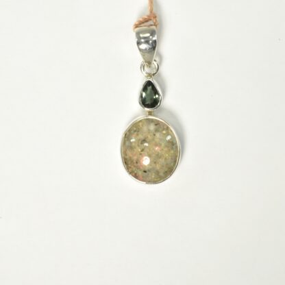 Oval LA Opal - Green Tourmaline Pendant - LA483.  * - Image 3