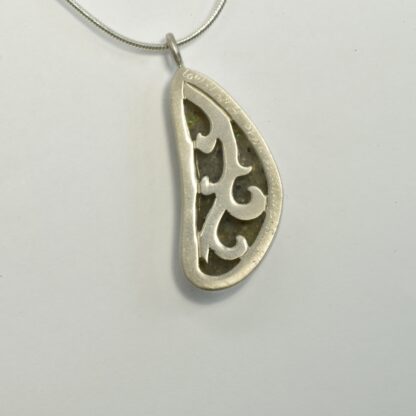Curvy Tear Drop LA Opal Necklace - LA438.  * - Image 7