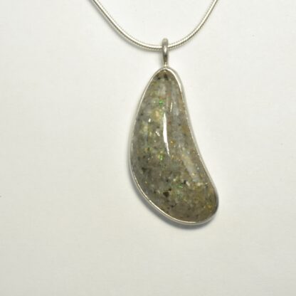 Curvy Tear Drop LA Opal Necklace - LA438.  *