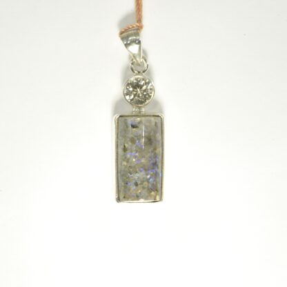 Half Barrel Shaped LA Opal Pendant - LA489.  * - Image 3