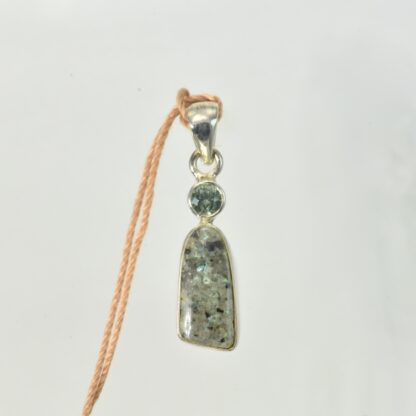 Gray Freeform LA Opal / Zircon Pendant - LA513.  * - Image 5