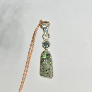 Gray Freeform LA Opal / Zircon Pendant - LA513.  *