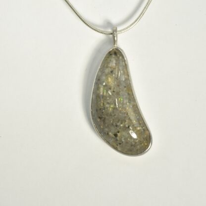 Curvy Tear Drop LA Opal Necklace - LA438.  * - Image 4