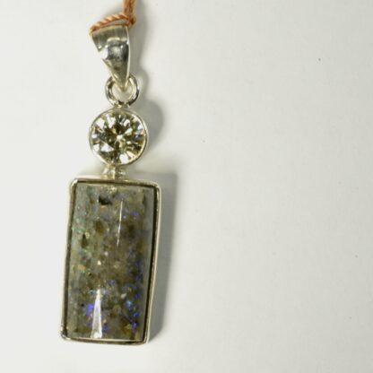 Half Barrel Shaped LA Opal Pendant - LA489.  * - Image 2
