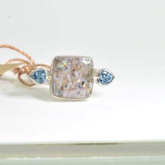 LA Opal / Blue Topaz Ring - LA146.  *